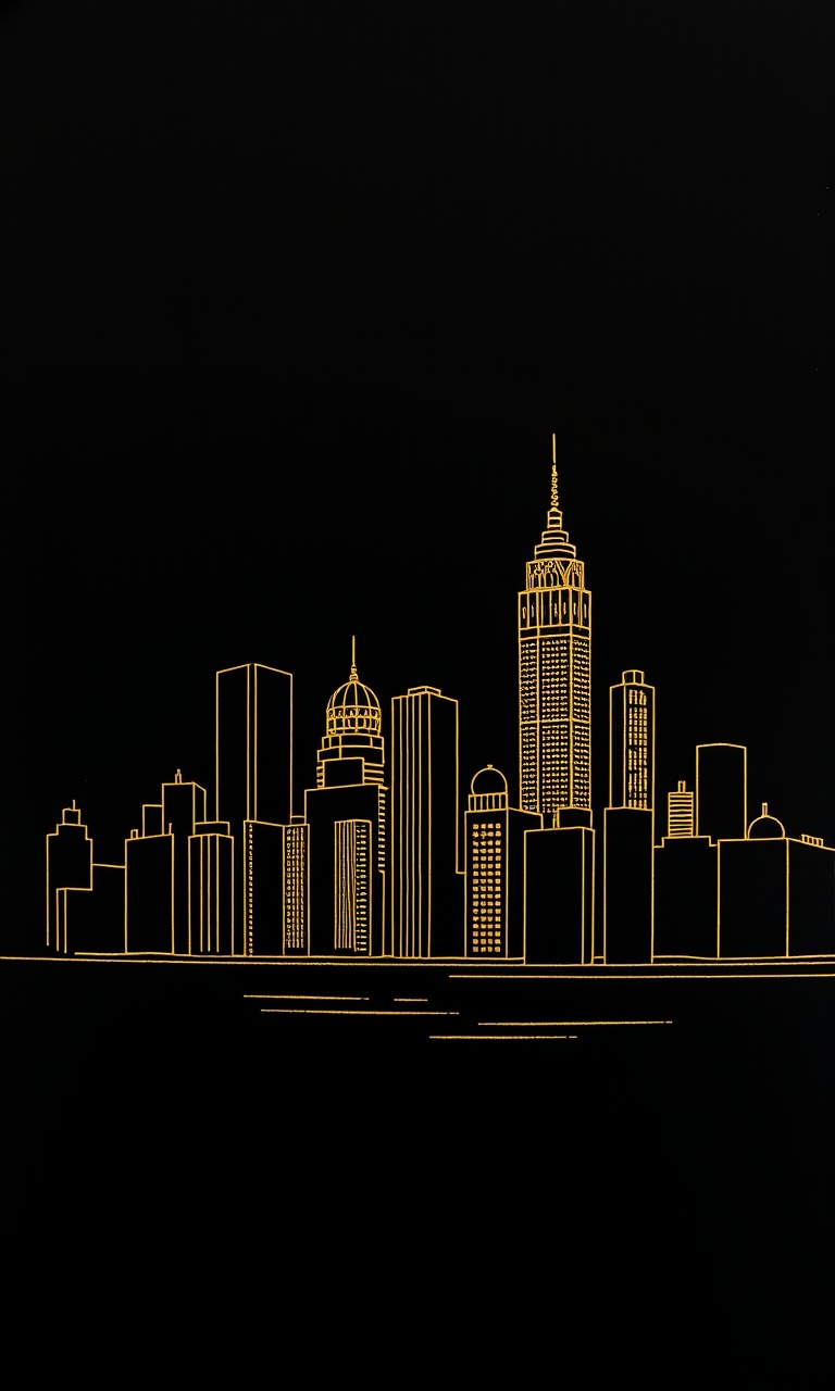 Gilded Skyline · Inlay — After Dark Deco tough phone case