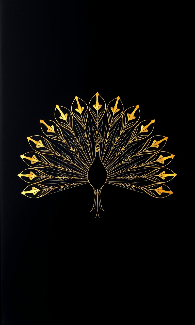 Peacock Fan · Inlay — After Dark Deco tough phone case