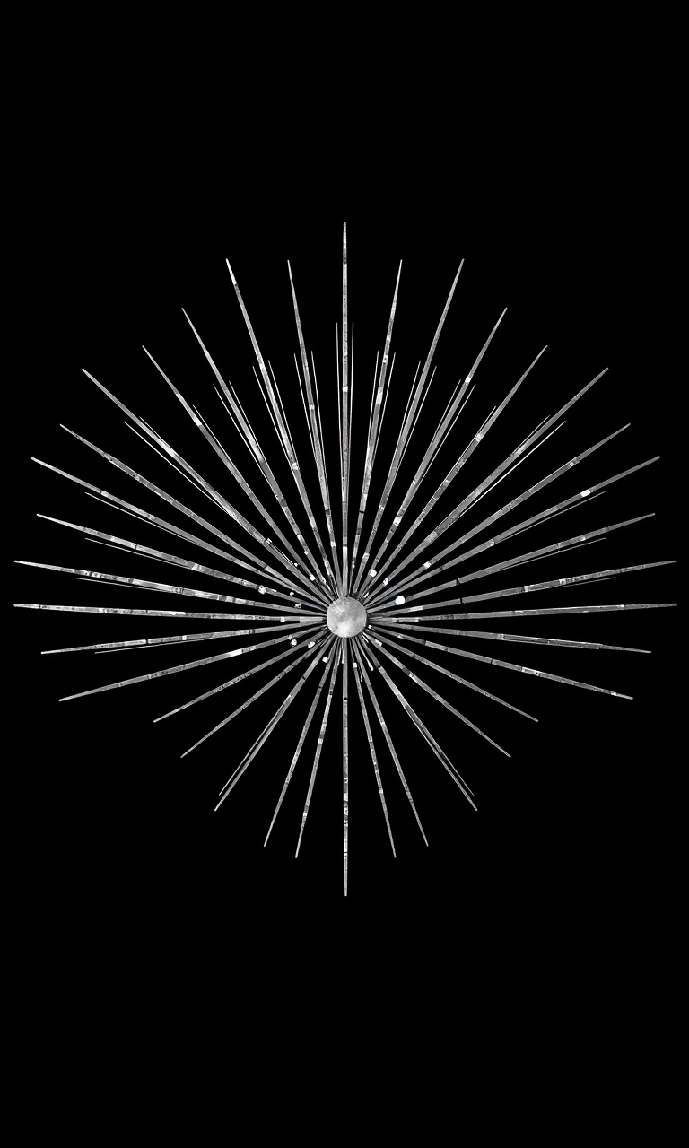 Deco Sunburst · Silver Foil — After Dark Deco tough phone case