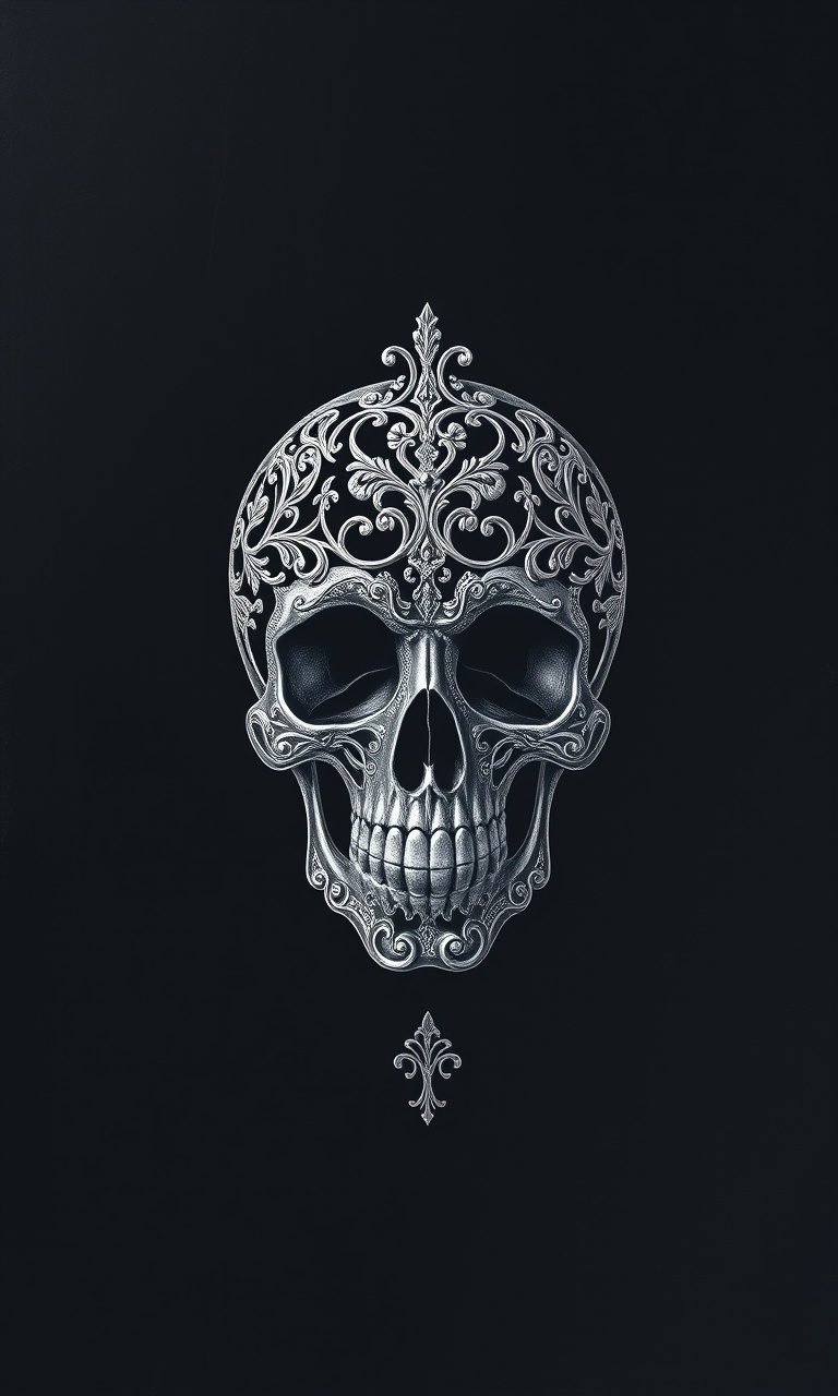 Filigree Skull · Anatomical — Bone Orchard tough phone case
