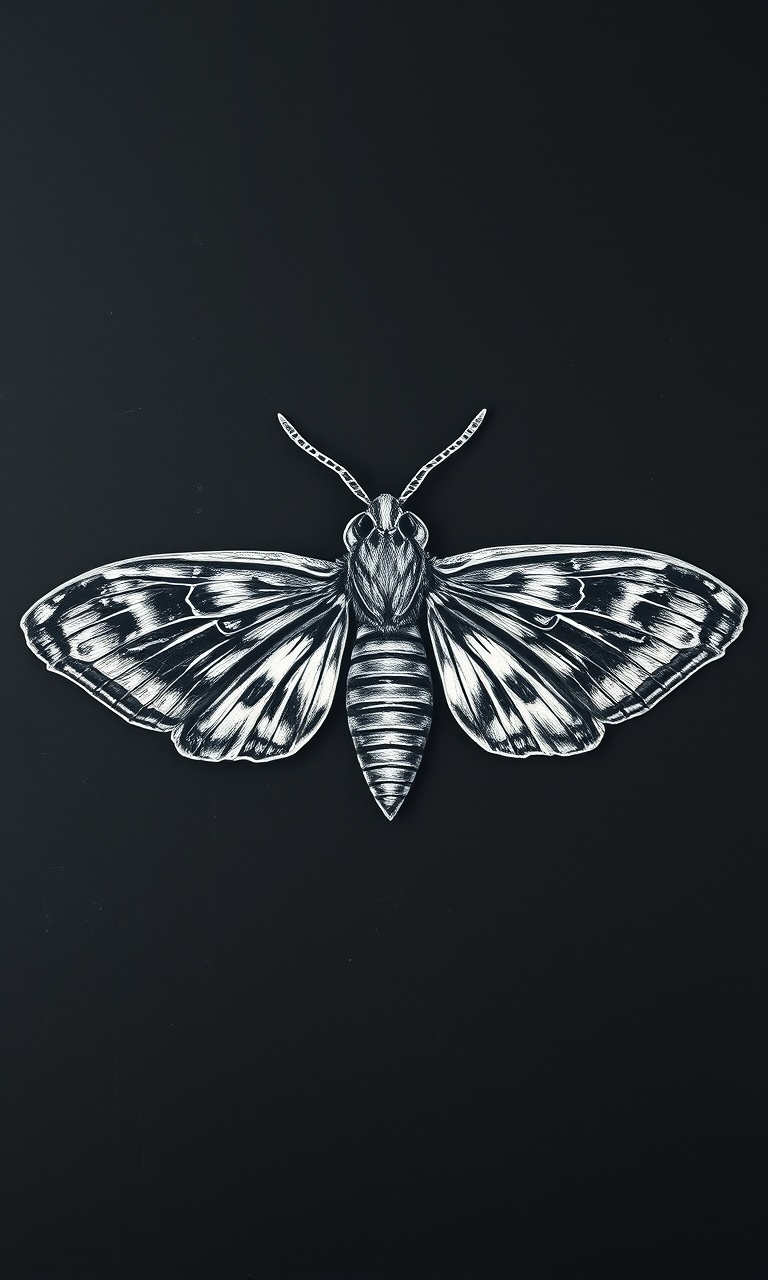 Moth Emblem · Anatomical — Bone Orchard tough phone case
