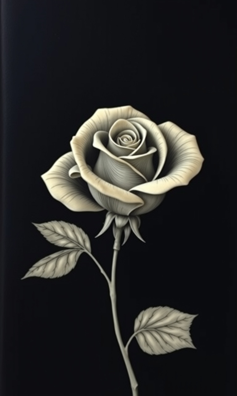 Skeletal Rose · Scrimshaw — Bone Orchard tough phone case