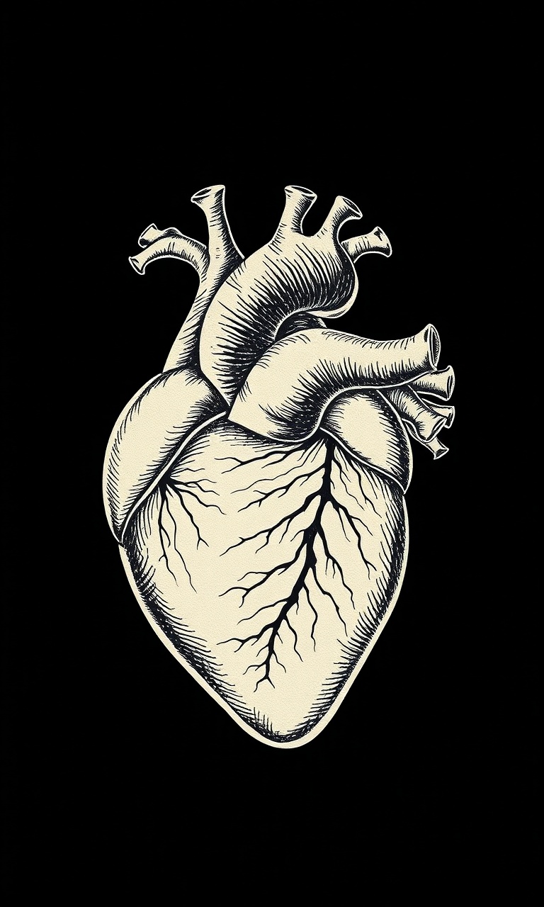 Heart Study · Sepia Plate — Dark Academia tough phone case