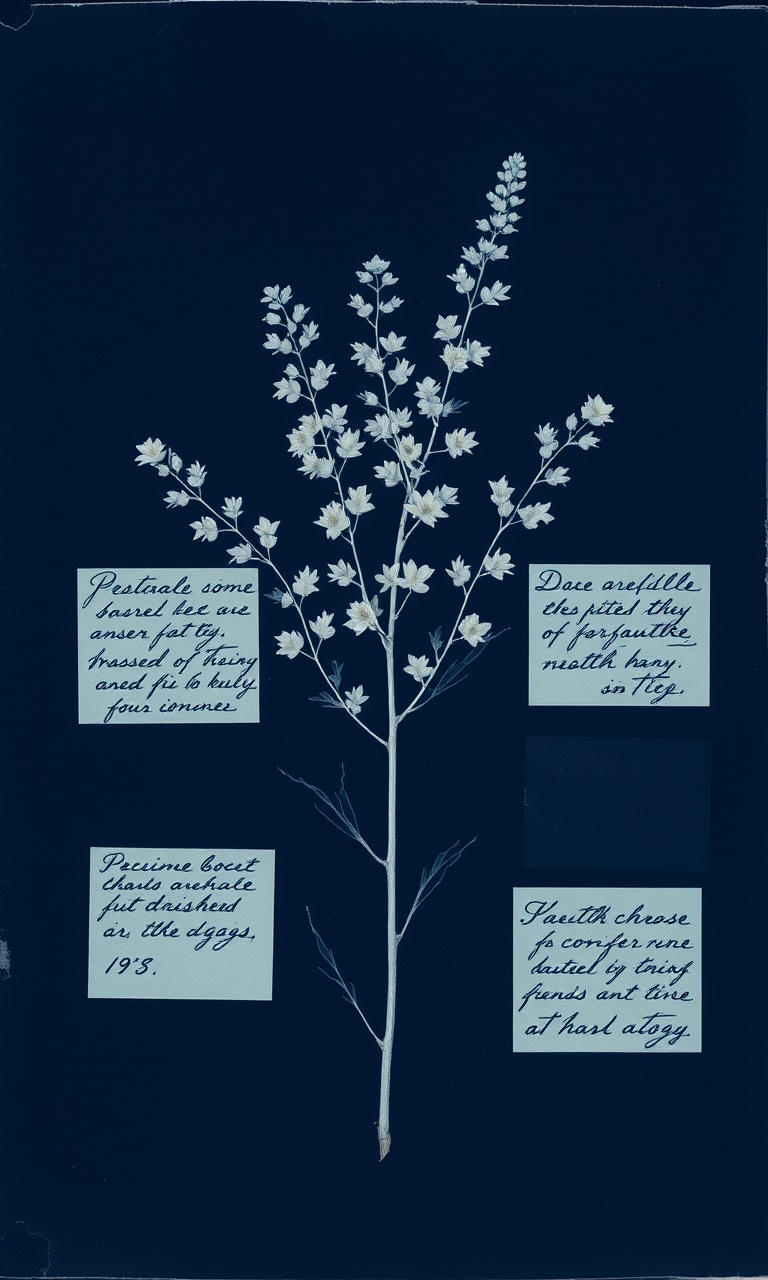 Herbarium · Cyanotype — Dark Academia tough phone case