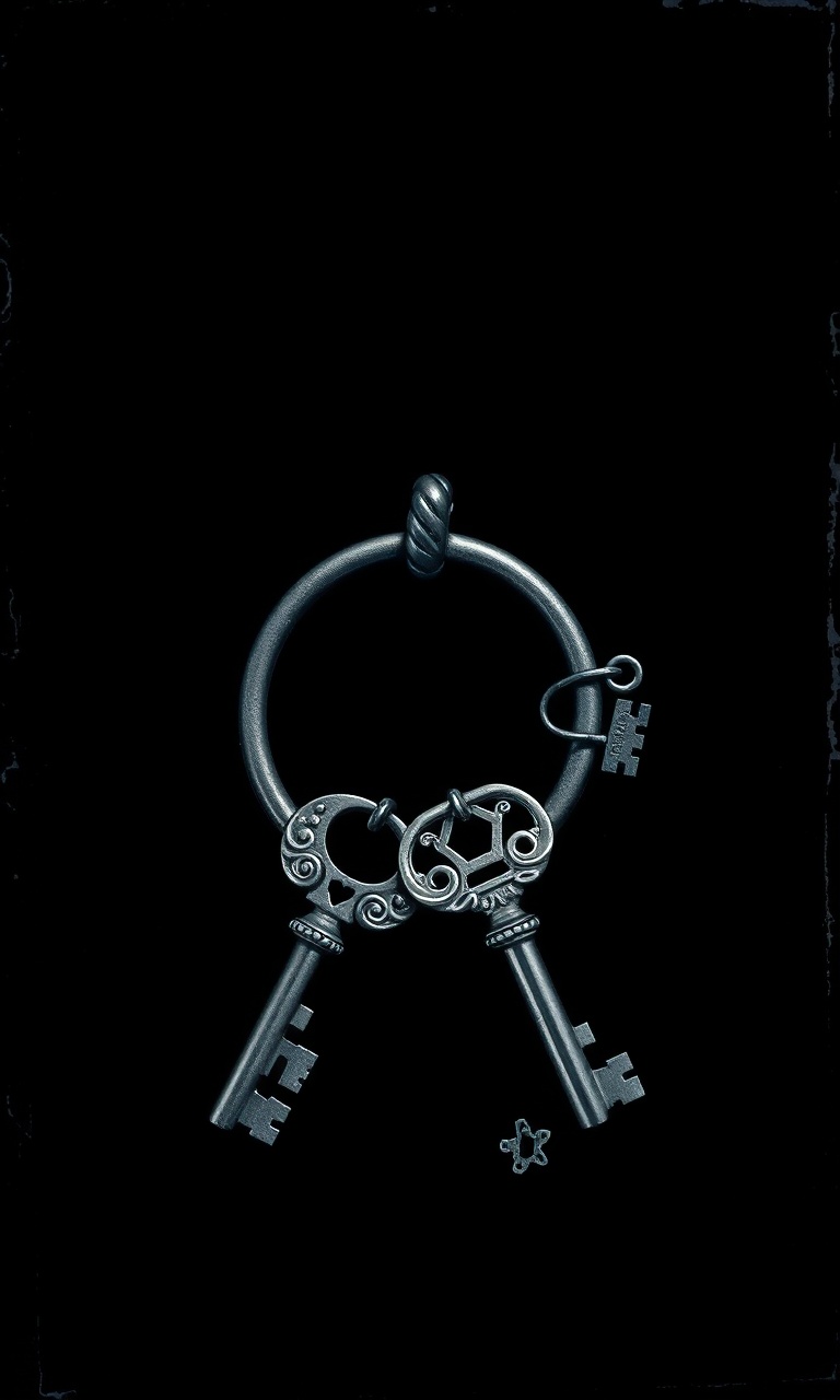 Keeper of Keys · Cyanotype — Dark Academia tough phone case