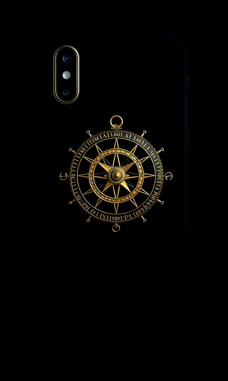 Night Astrolabe · Emboss — Gilded Occult tough phone case