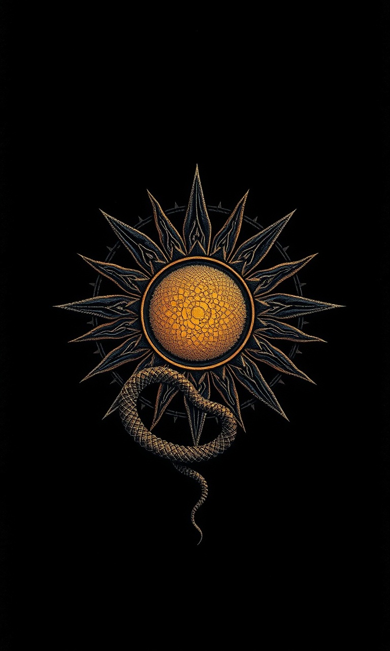 Sol Serpent · Emboss — Gilded Occult tough phone case