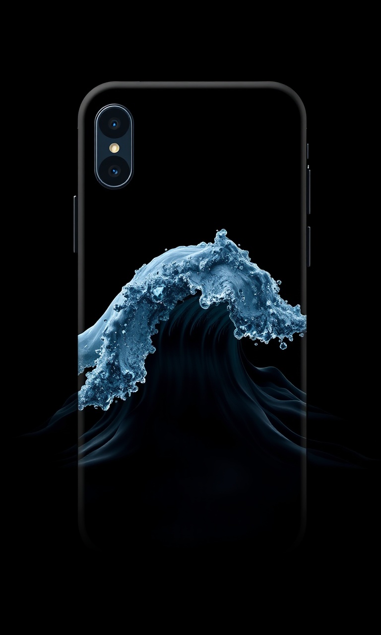 Chrome Wave · Vapor — Liquid Metal tough phone case