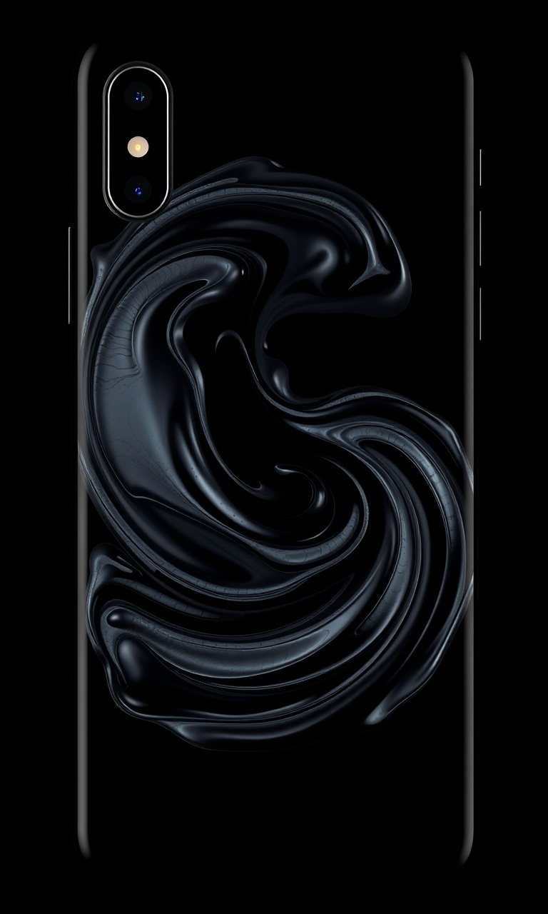 Slick Swirl · Duotone — Liquid Metal tough phone case