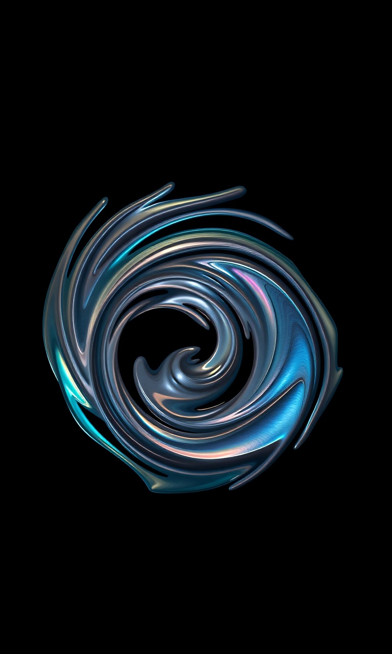 Slick Swirl · Sculpted — Liquid Metal tough phone case