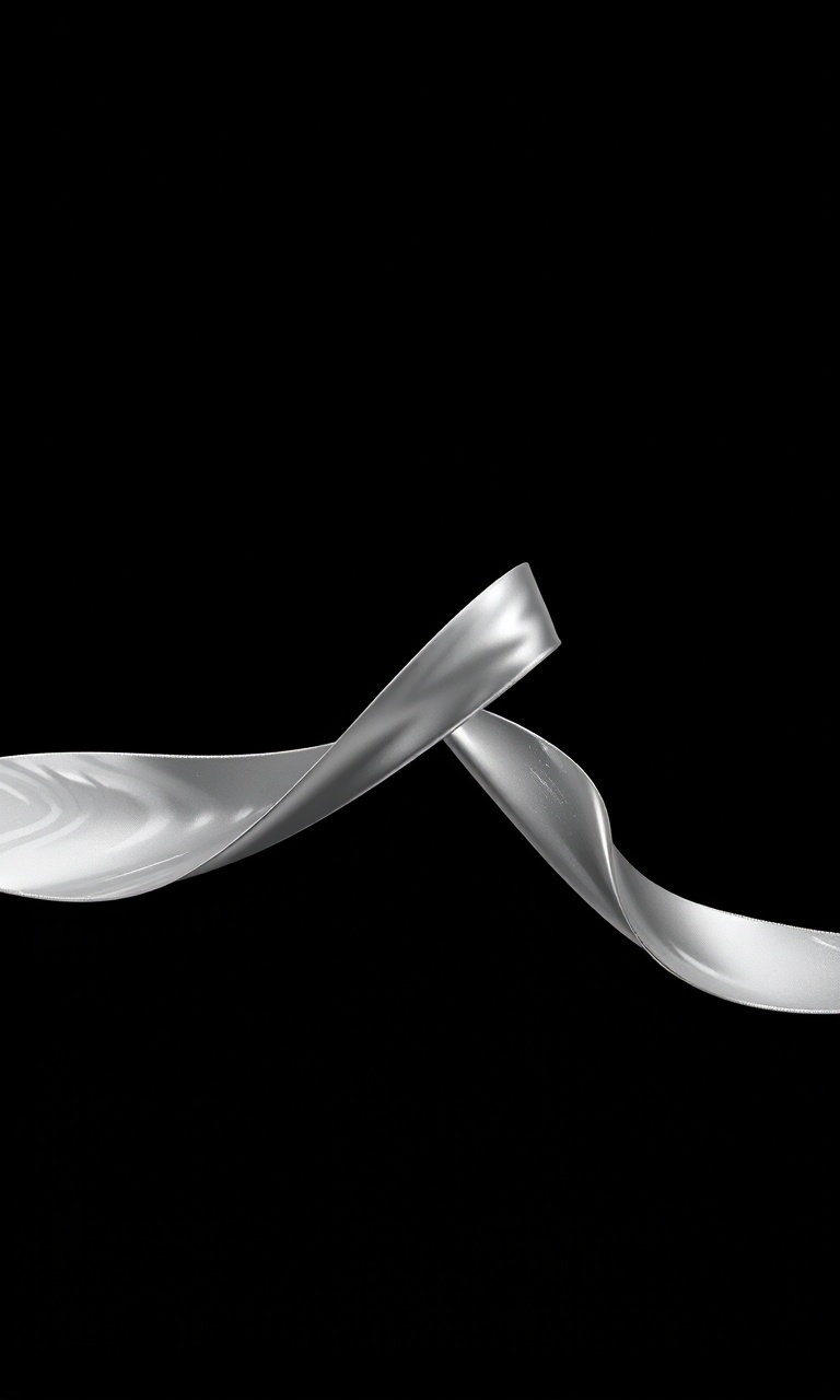 Silver Ribbon · Sculpted — Liquid Metal tough phone case