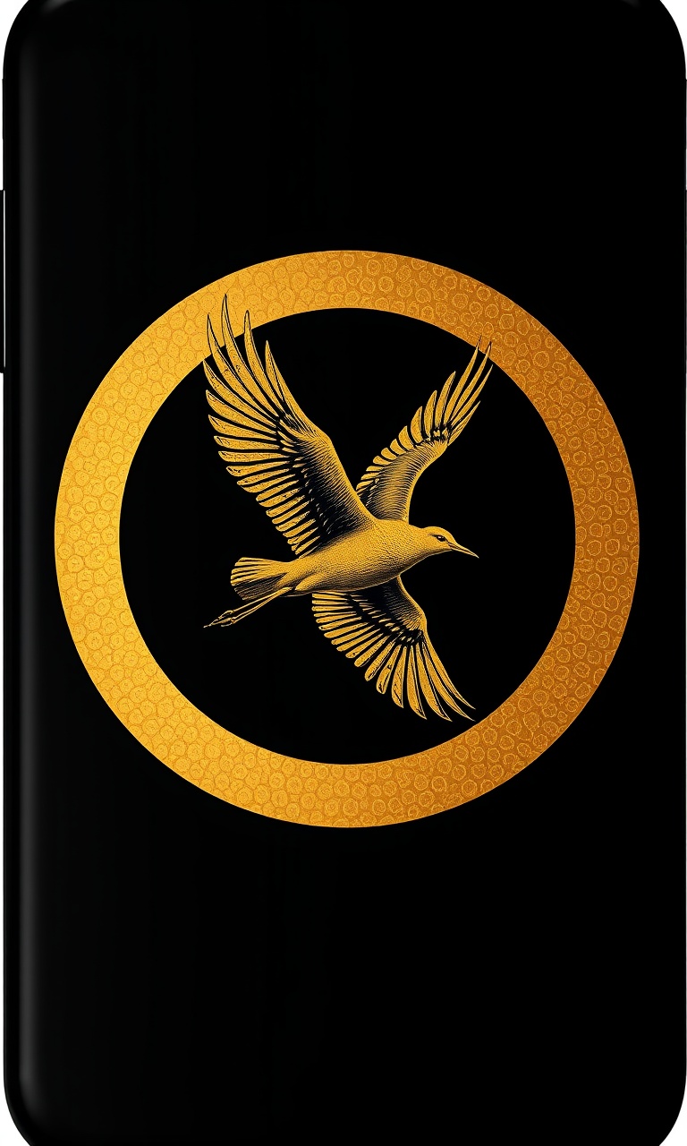 Eclipse Crane · Gold Lacquer — Midnight Chinoiserie tough phone case