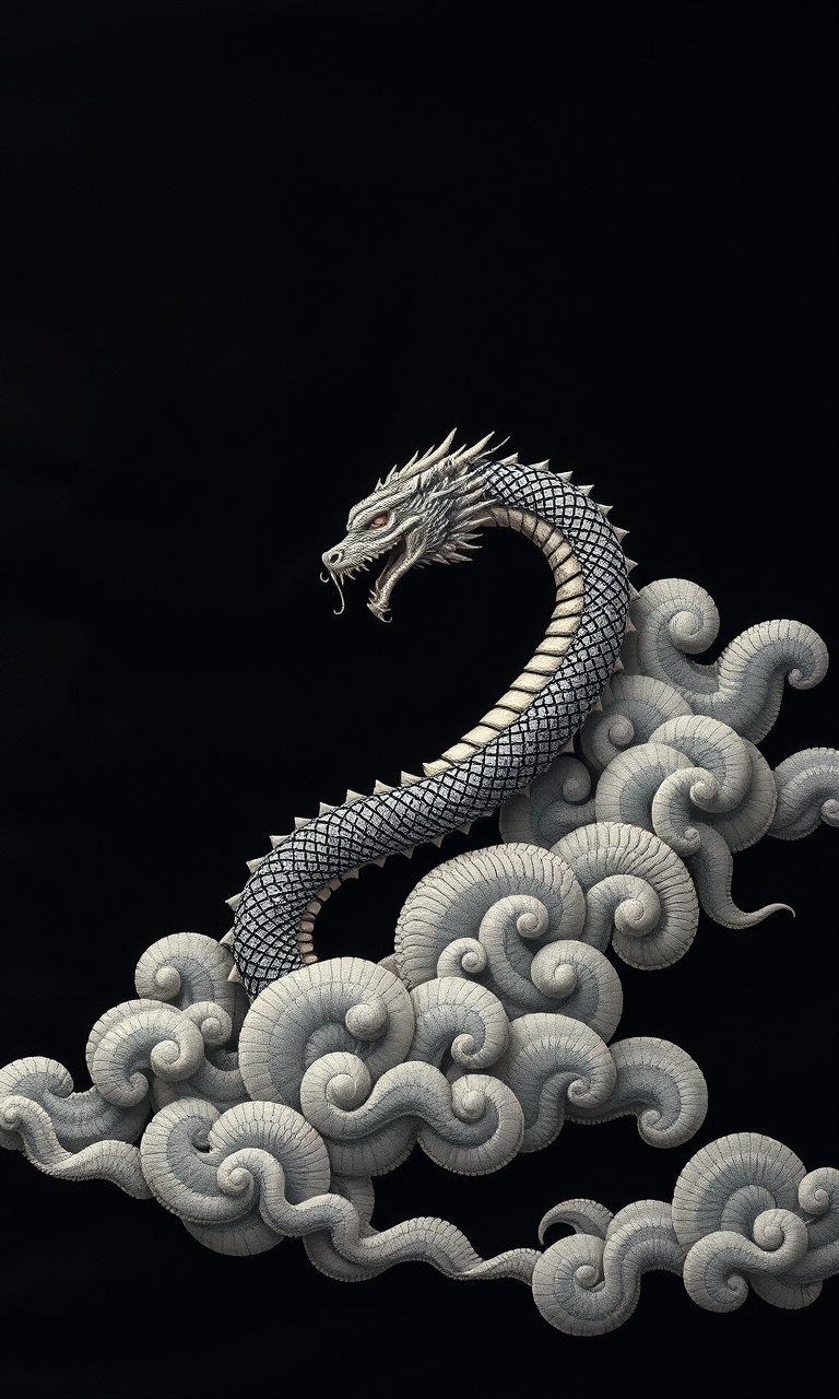 Ink Dragon · Silk — Midnight Chinoiserie tough phone case