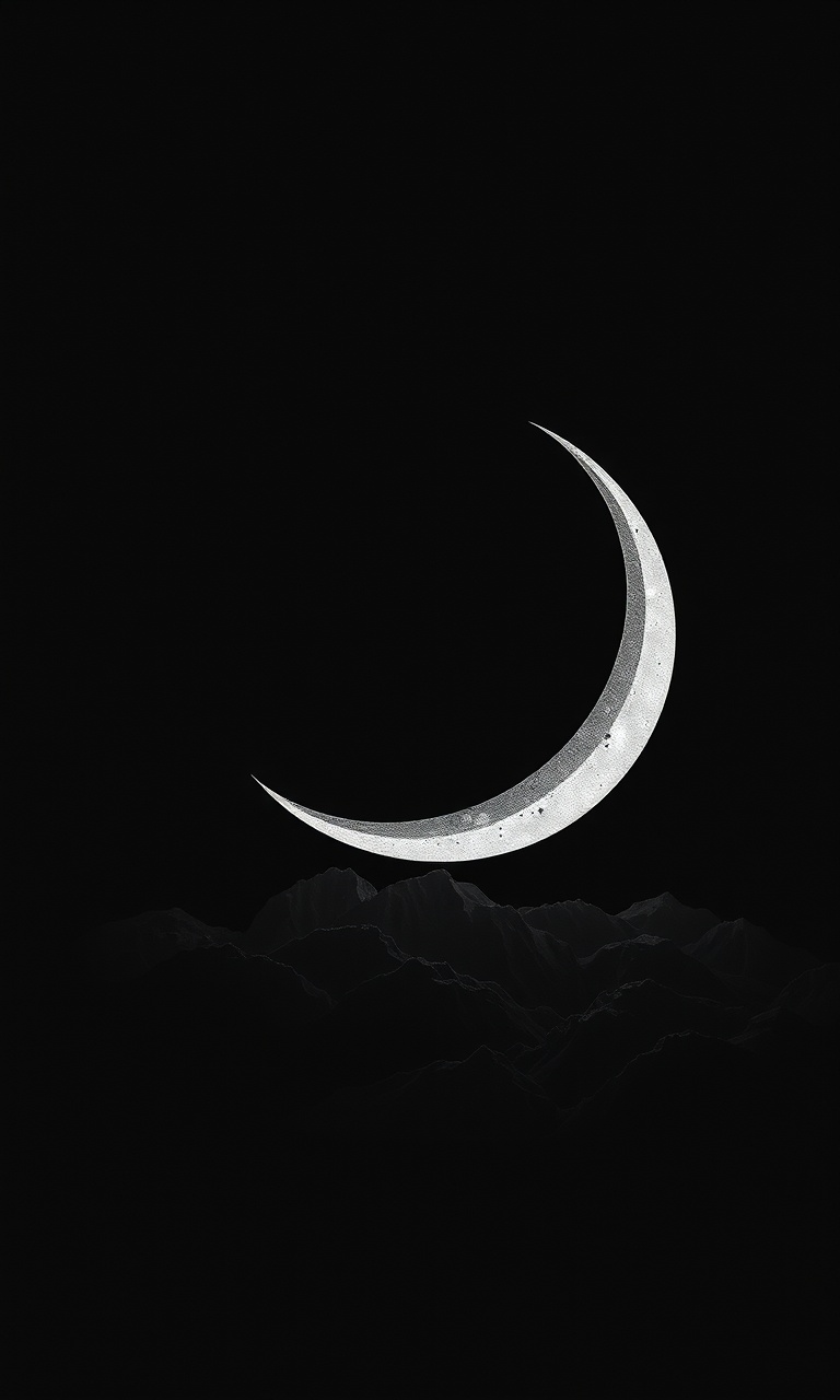 Crescent Void · Silkscreen — Nebula Onyx tough phone case
