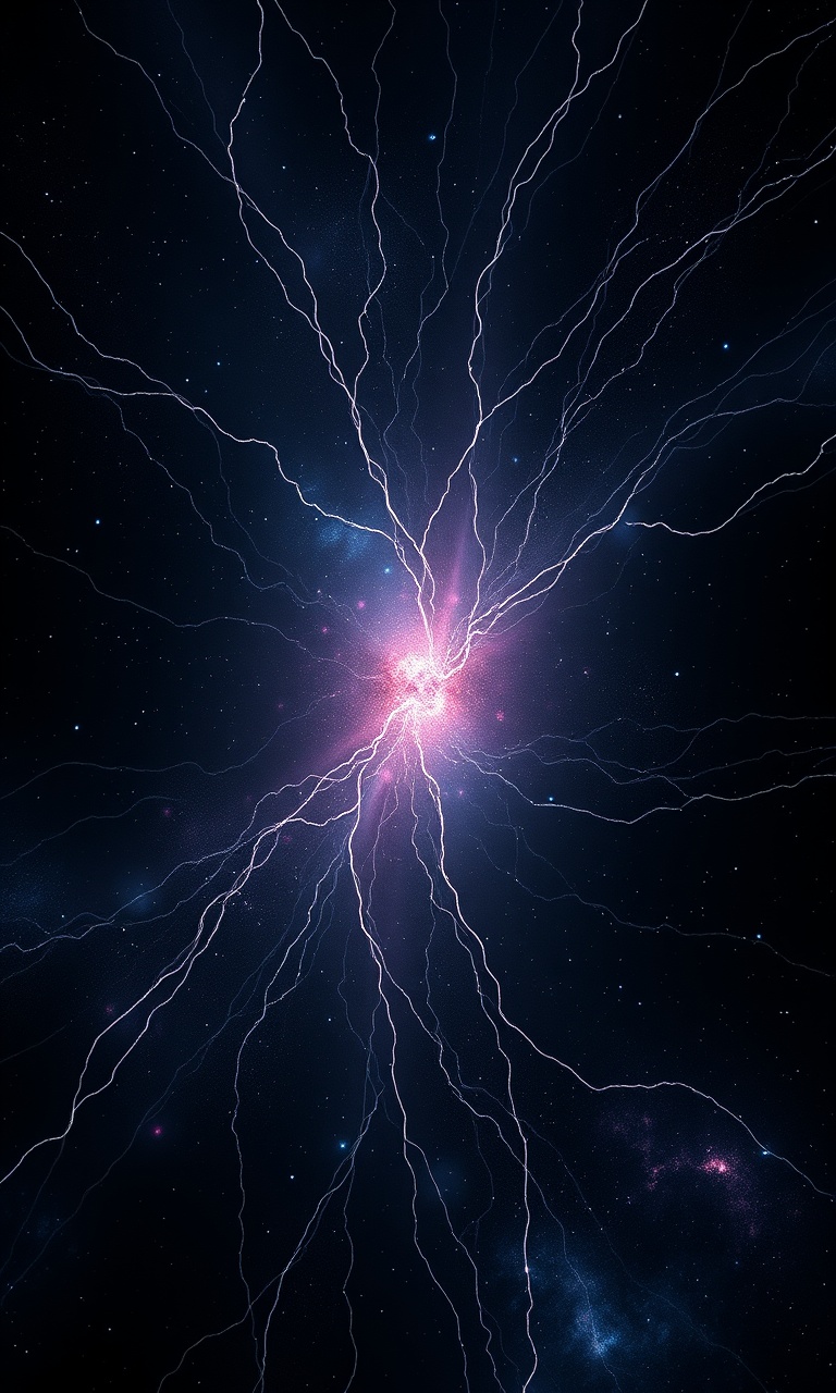 Filaments · Iridescent — Nebula Onyx tough phone case