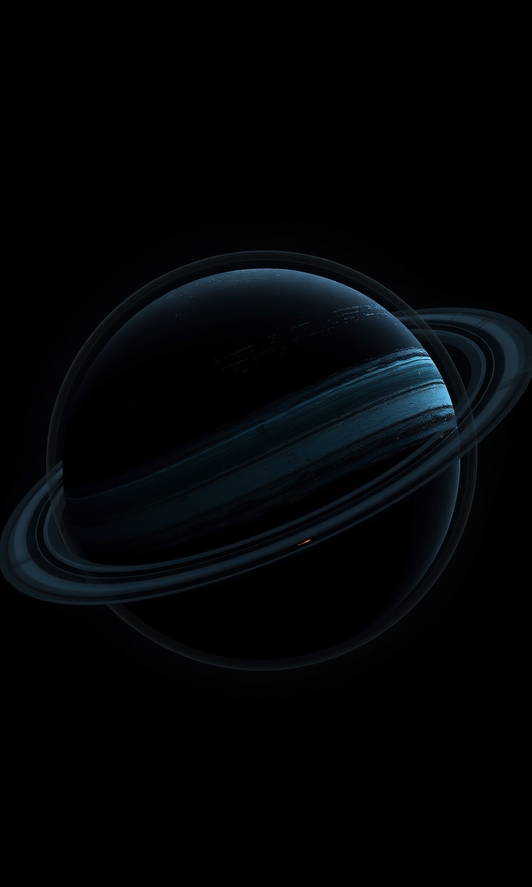 Ringed Giant · Iridescent — Nebula Onyx tough phone case