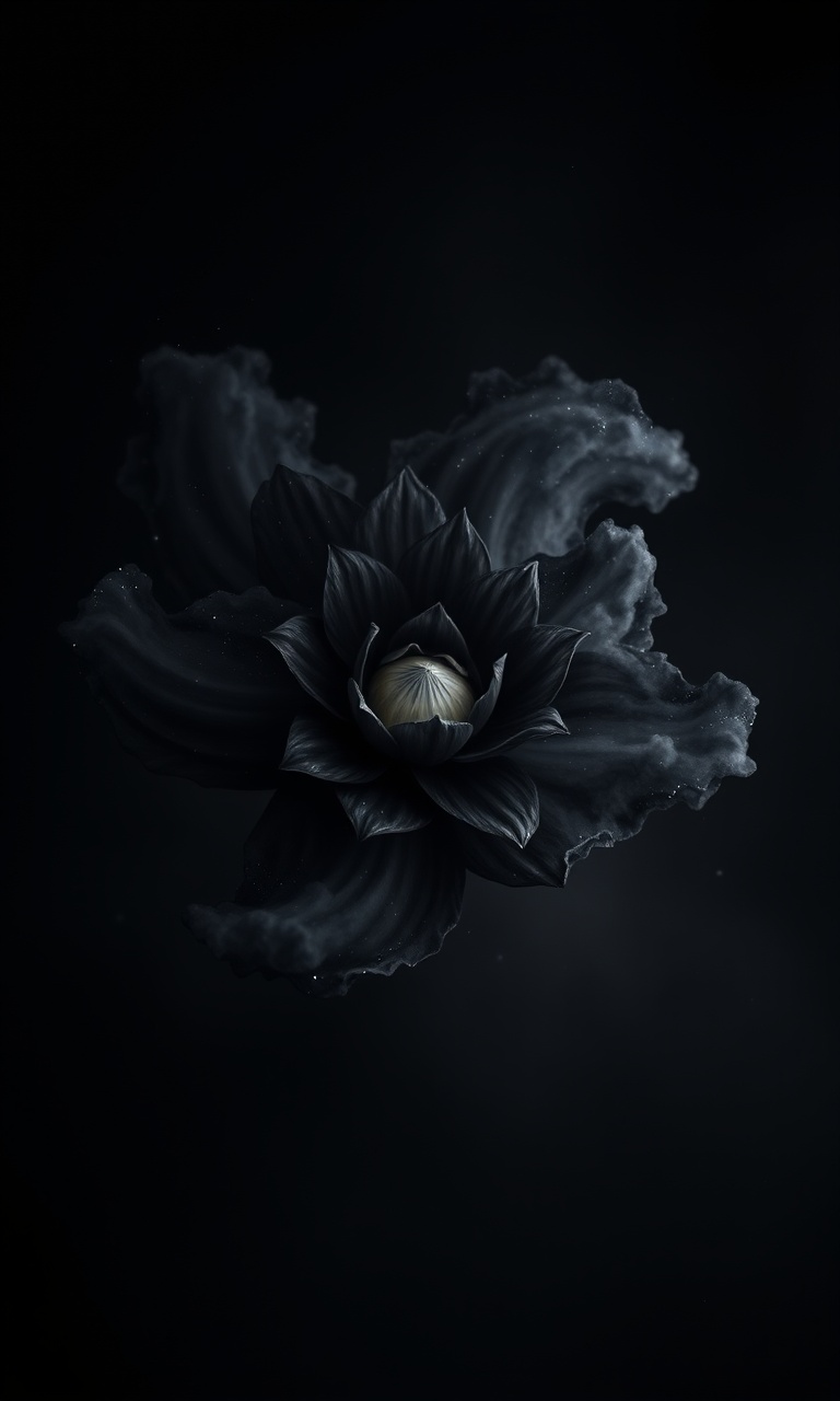 Void Bloom · Charcoal — Nebula Onyx tough phone case