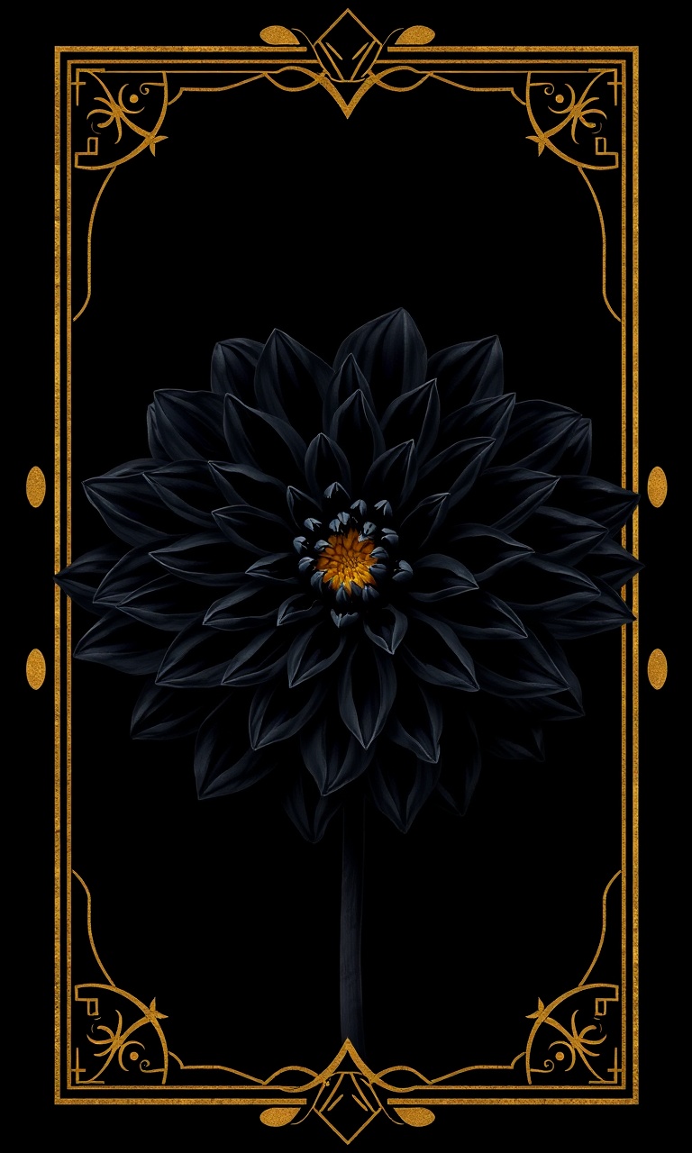 Black Dahlia · Gilded — Noir Botanica tough phone case