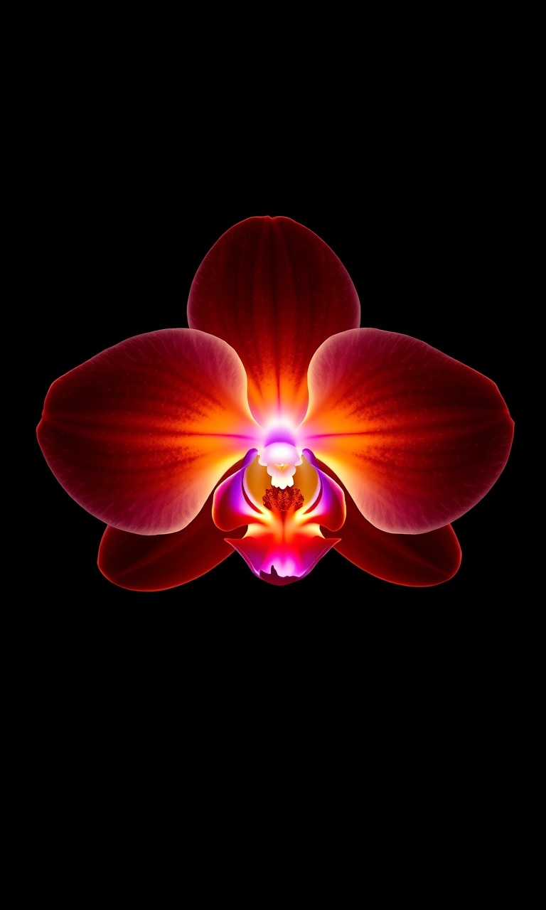 Black Orchid · X-Ray — Noir Botanica tough phone case