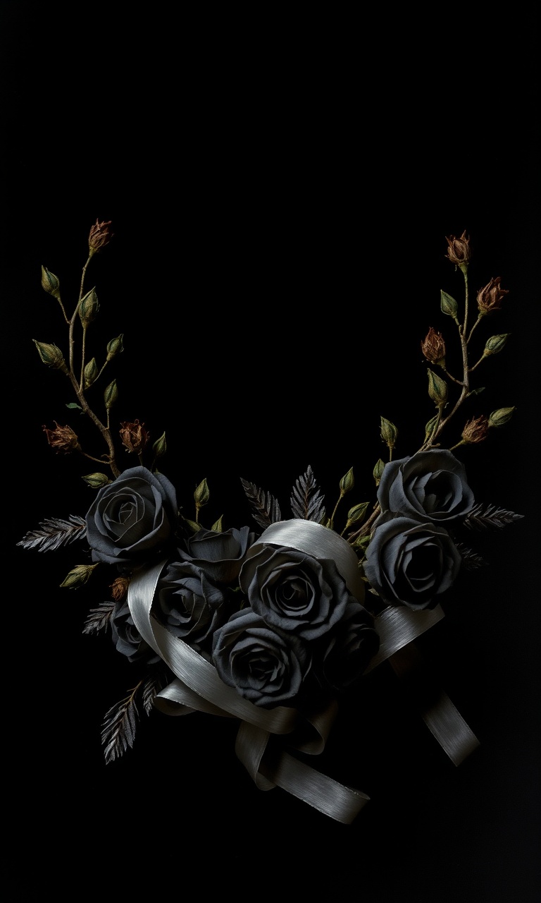 Mourning Garland · Baroque — Noir Botanica tough phone case