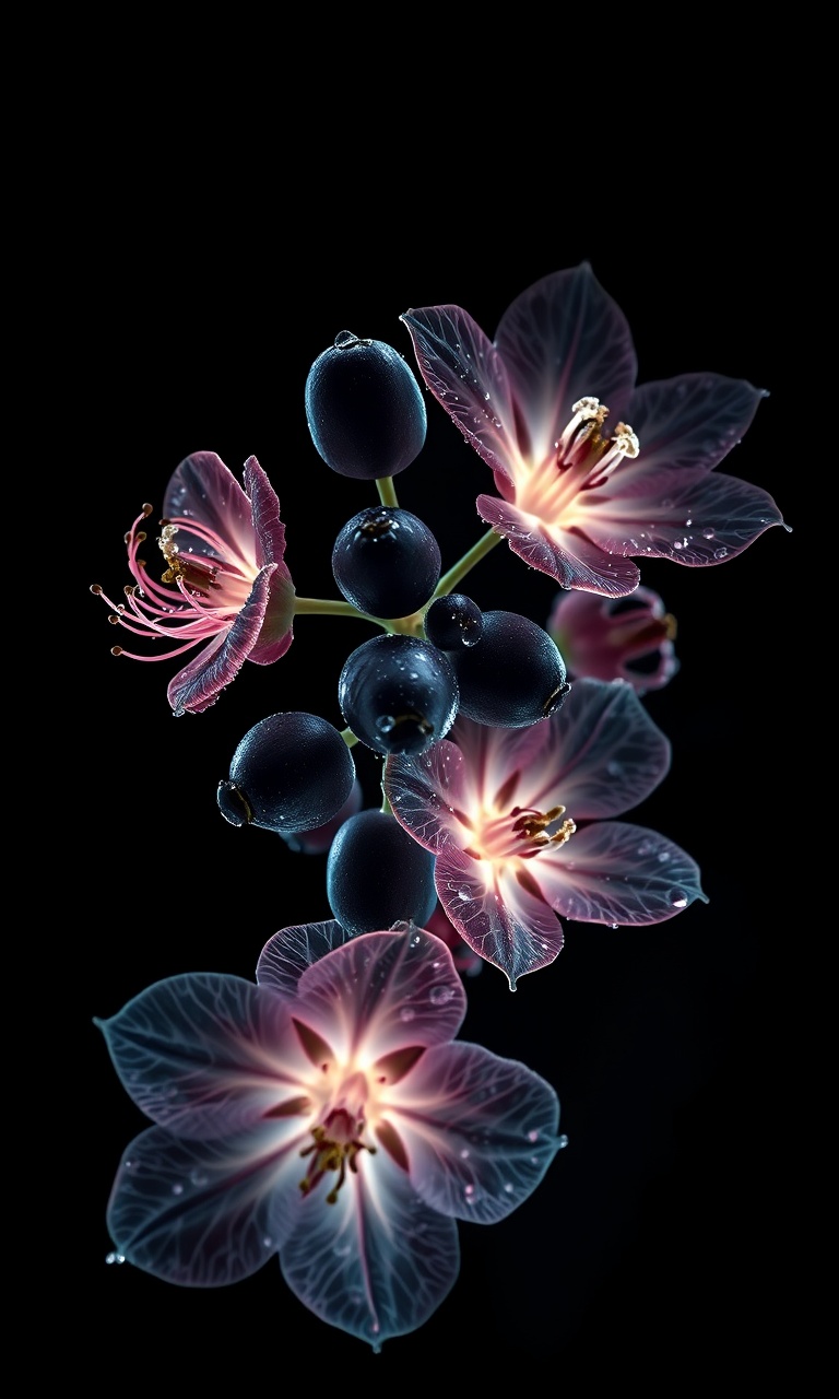 Nightshade · X-Ray — Noir Botanica tough phone case