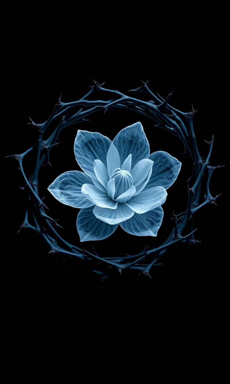 Thorn Crown · X-Ray — Noir Botanica tough phone case