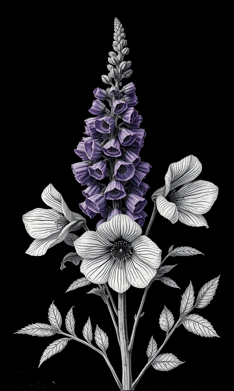 Wolfsbane · Engraved — Noir Botanica tough phone case