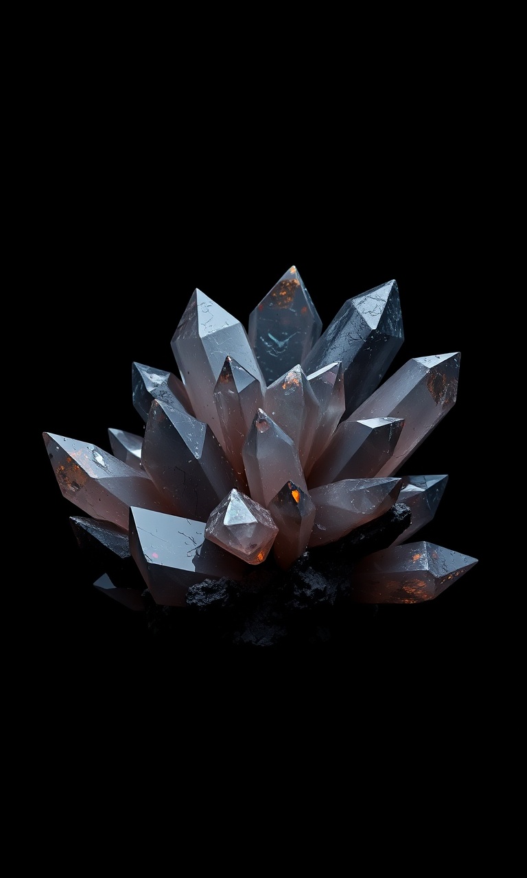 Onyx Cluster · Edge-Lit — Obsidian Geometry tough phone case