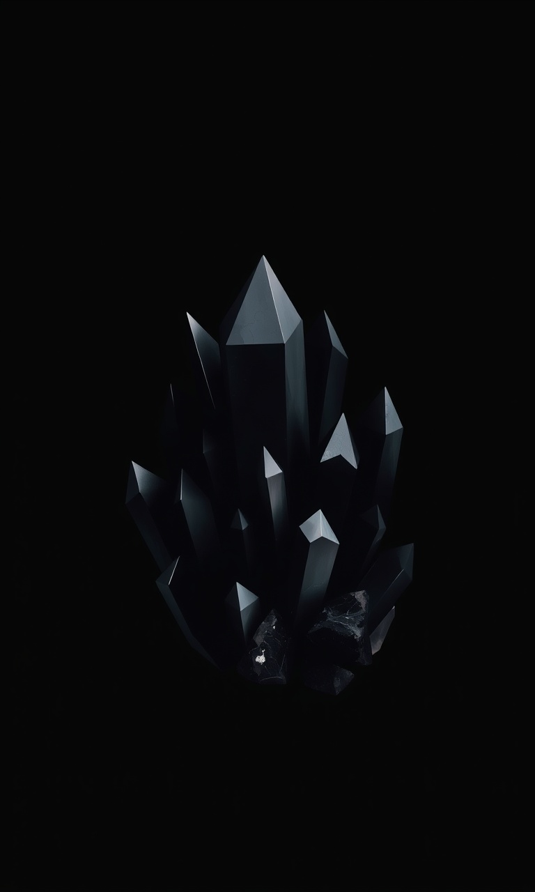 Onyx Cluster · Minimal — Obsidian Geometry tough phone case