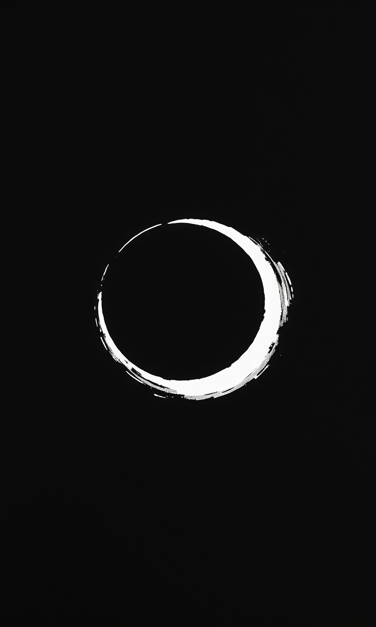 Geometric Eclipse · Ink — Obsidian Geometry tough phone case