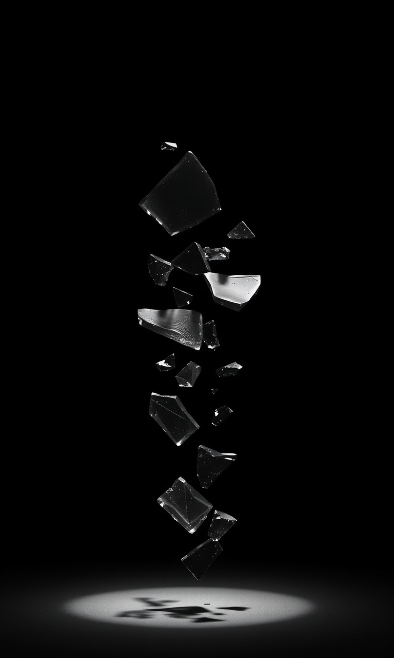 Shatterglass · Relief — Obsidian Geometry tough phone case