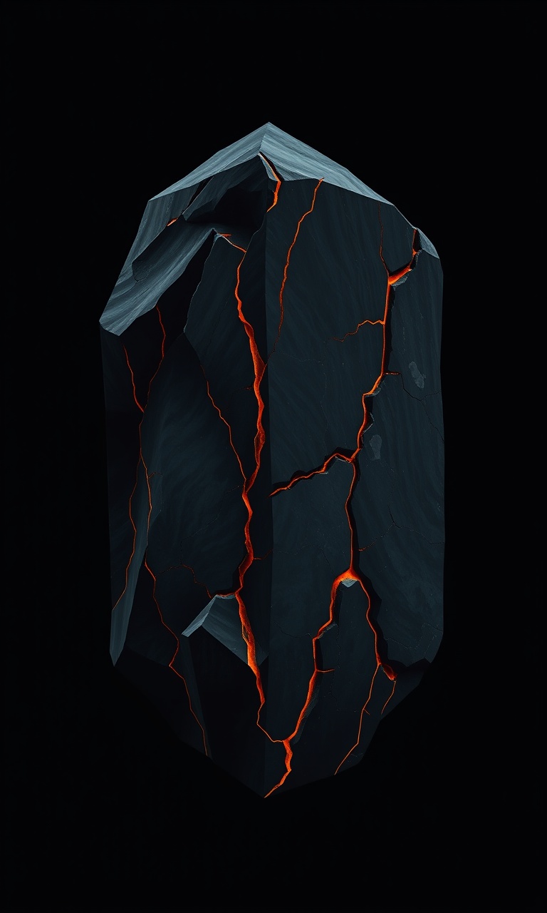 Monolith · Minimal — Obsidian Geometry tough phone case
