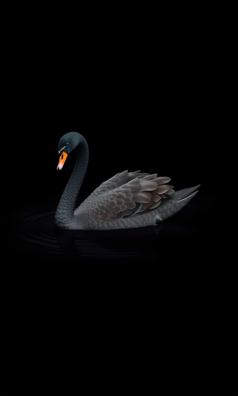 Black Swan · Gilded Line — Phantom Fauna tough phone case