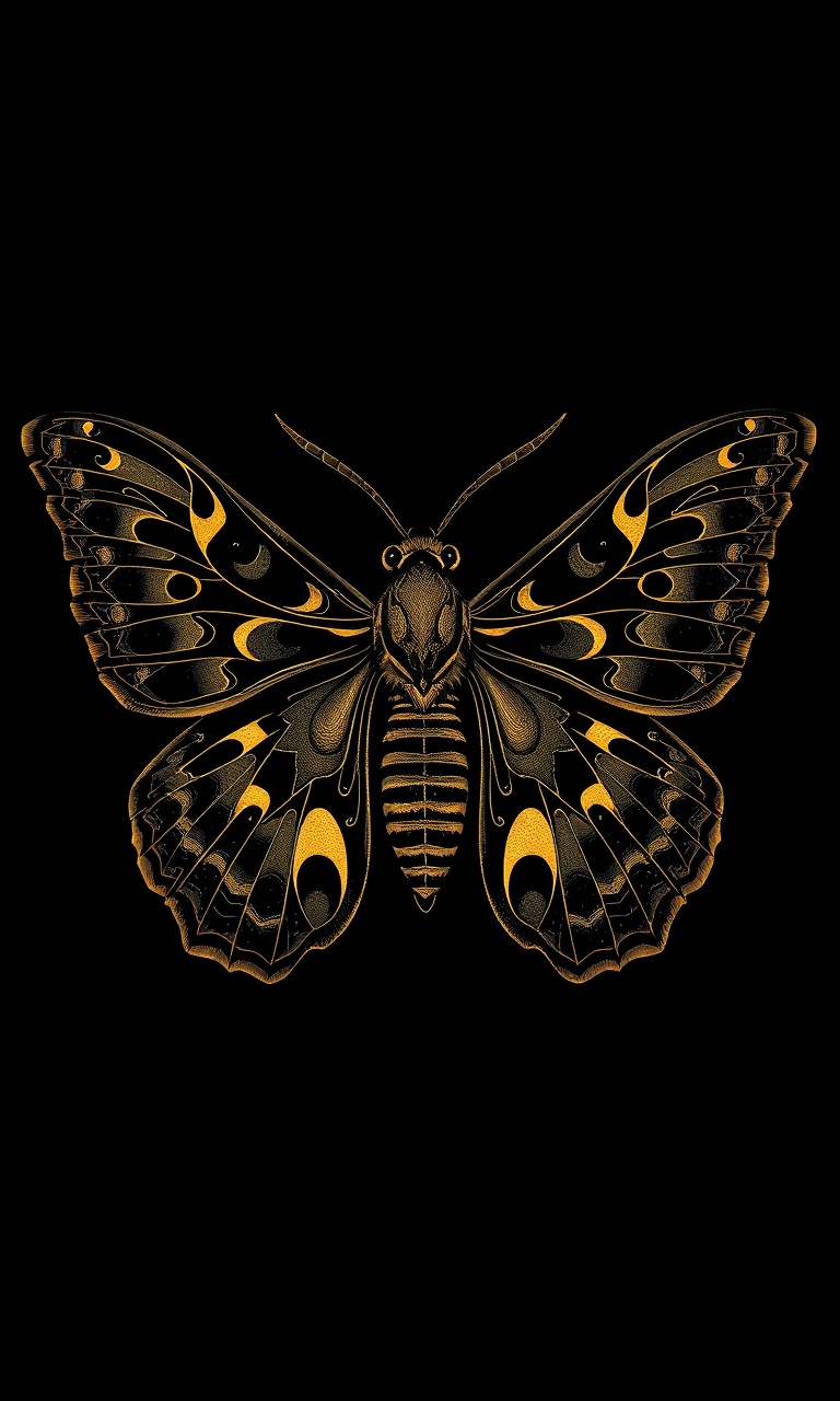 Death's-Head · Gilded Line — Phantom Fauna tough phone case