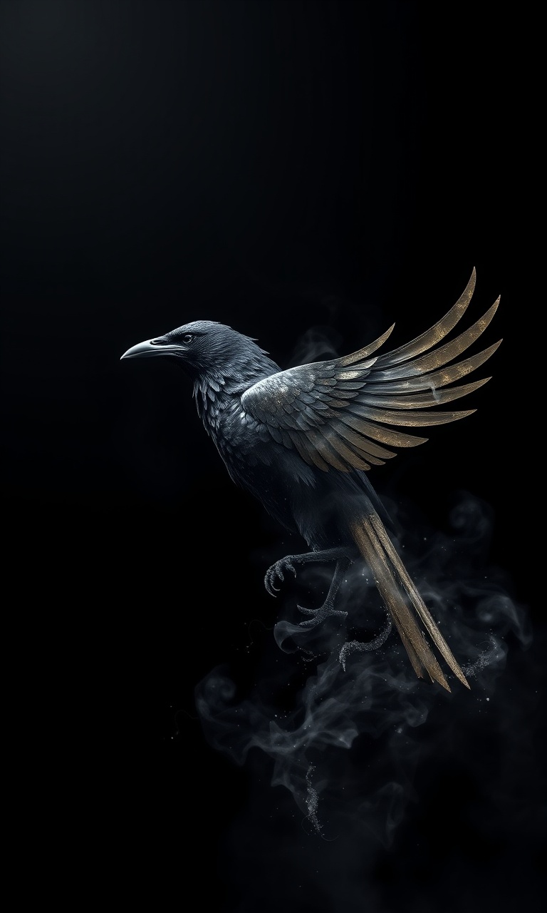 Mist Raven · Gilded Line — Phantom Fauna tough phone case
