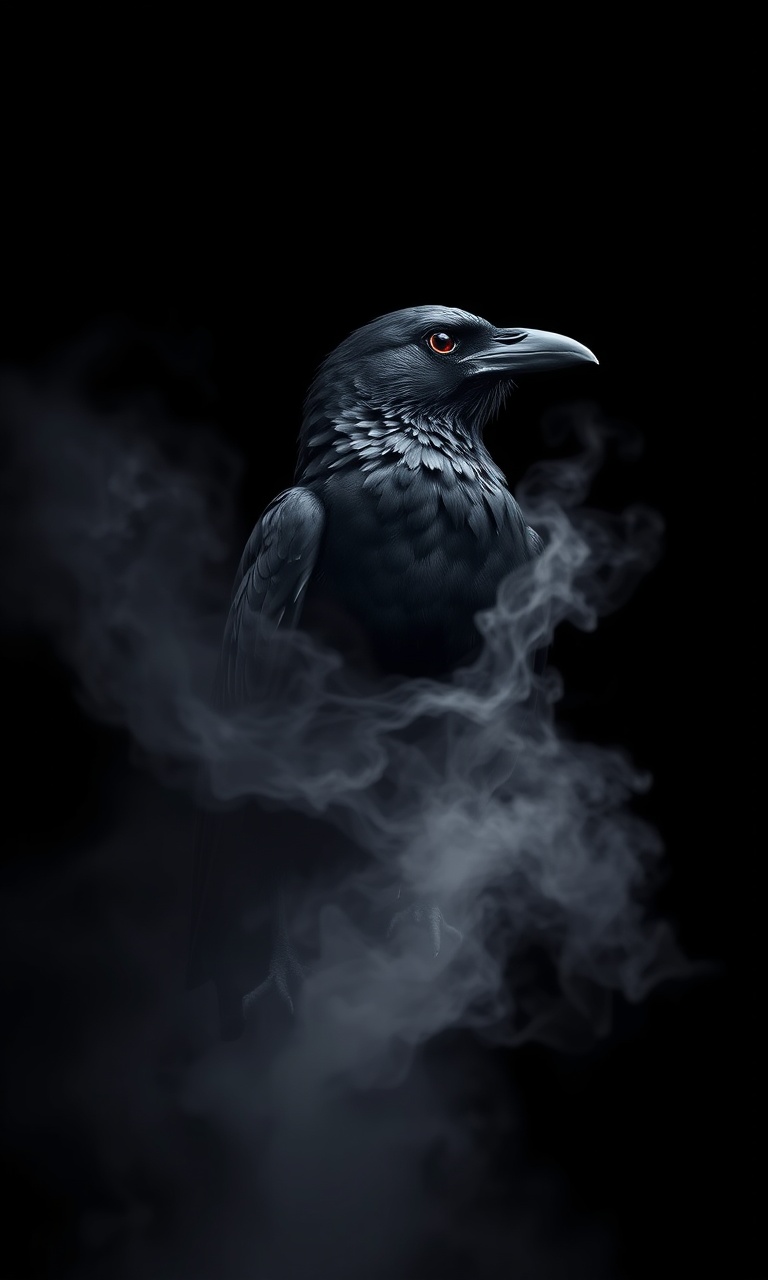 Mist Raven · Portrait — Phantom Fauna tough phone case