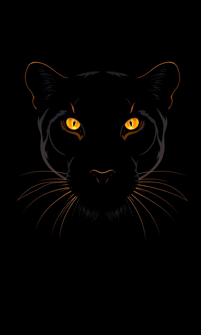 Panther · Gilded Line — Phantom Fauna tough phone case