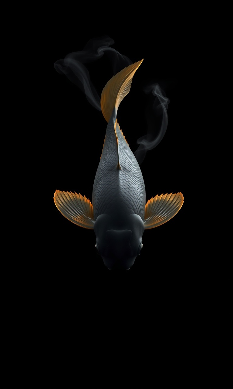 Shadow Koi · Smoke — Phantom Fauna tough phone case
